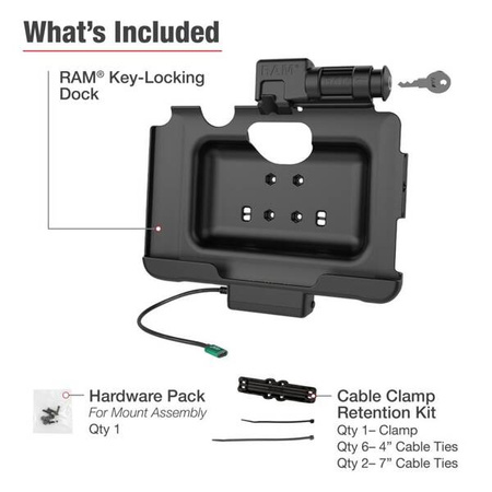 RAM® Key-Locking USB-C Powered Dock для Tab Active4 Pro и Tab Active Pro