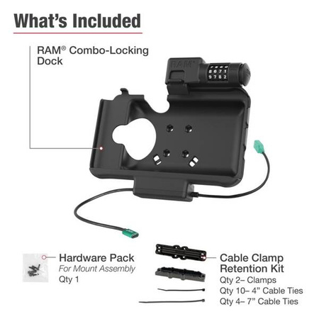 RAM® Combo Locking Power + Data Dock для Samsung Tab Active5 и 3