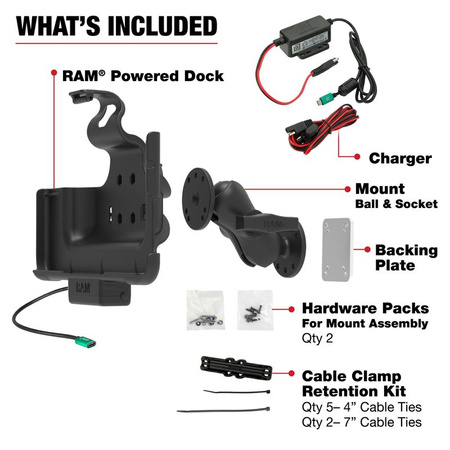 RAM® Powered Dock & Dashboard Mount для Samsung Tab Active4 Pro