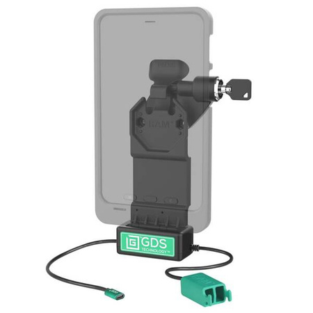 GDS® Uni-Conn™ Правая блокировка питания + двойная док-станция USB-A