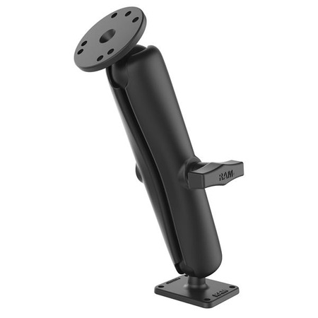 Двойное шаровое крепление RAM® с круглыми и прямоугольными пластинами — длинное