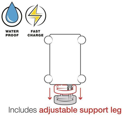 RAM® Tough-Charge™ 15 Вт Водонепроницаемое крепление для мотоцикла с беспроводной зарядкой