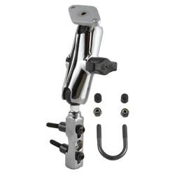 Хромированное крепление бачка тормоза/сцепления RAM® для мотоцикла с алмазной пластиной