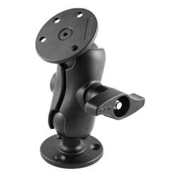 Двойное шаровое крепление RAM® со стальными армированными круглыми пластинами — размер D, короткий