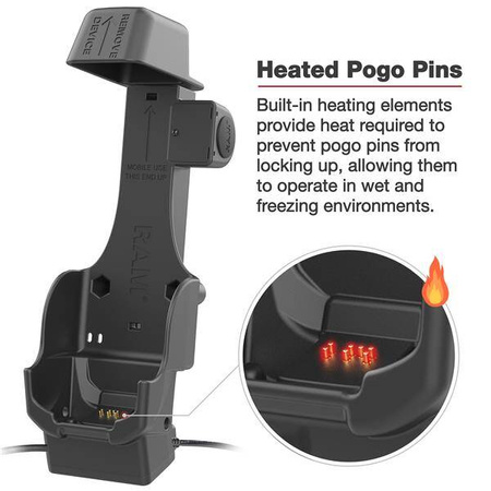 Док-станция с питанием от RAM® + один порт USB-A для Zebra TC8300 — контакты с подогревом