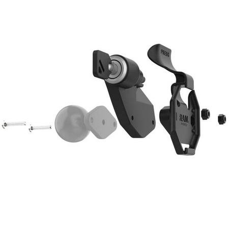 RAM® Левый фиксирующийся держатель для планшетов с кнопкой GDS® Uni-Conn™
