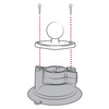 Композитное основание на присоске RAM® Twist-Lock™ с шариком