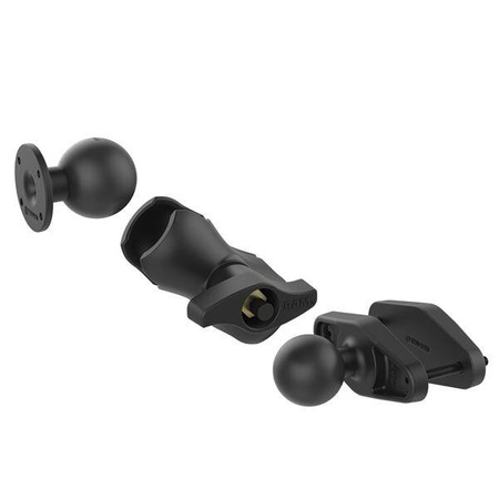 Зажимное крепление RAM® 4 дюйма с квадратной стойкой и круглой пластиной AMPS — размер D