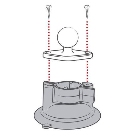 Композитное основание на присоске RAM® Twist-Lock™ с шариком