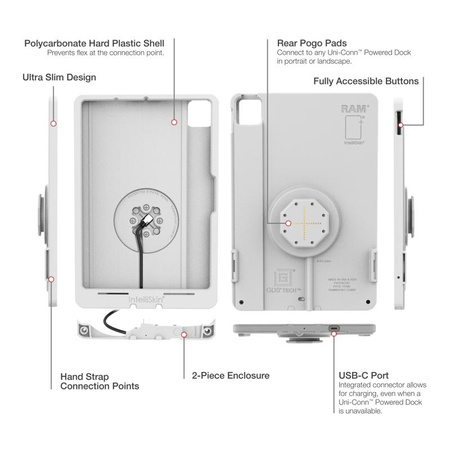 Тонкий чехол IntelliSkin® для iPad Pro 11 (M4) (задние накладки) - серый