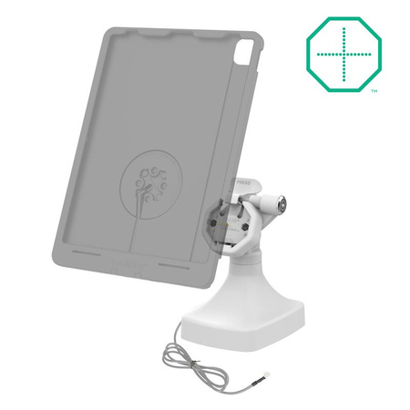 GDS® Uni-Conn™ Powered Locking Tilt & Swivel Dock with PoE + Data - серый