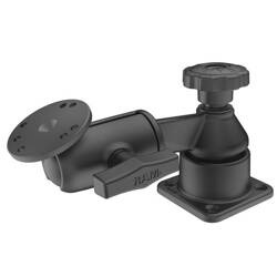 Горизонтальное крепление на поворотном кронштейне RAM® 6 дюймов с круглой пластиной с шаром и гнездом