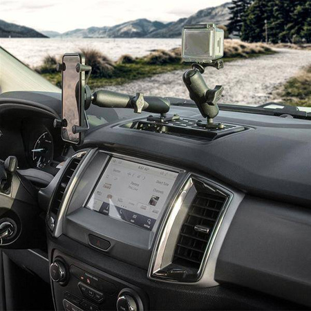 Крепление RAM® Double Ball Diamond Plate с адаптером для экшн-камеры