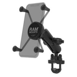 Большое крепление для телефона RAM® X-Grip® с основанием на U-образном болте на руле — средний размер