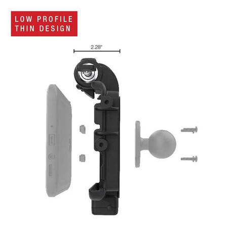 Низкопрофильная док-станция RAM® USB-C + USB-A и RJ45 для Tab Active5 и 3