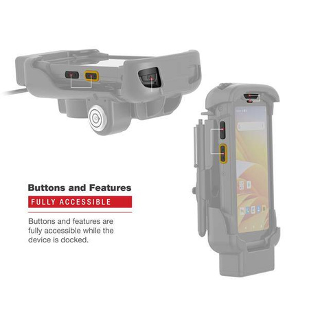 Док-станция с электроприводом RAM® с блокировкой ключей для Zebra TC73 и TC78