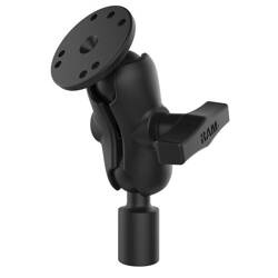 Короткое двойное шаровое крепление RAM® с круглой пластиной и резьбой 1/2 дюйма NPT