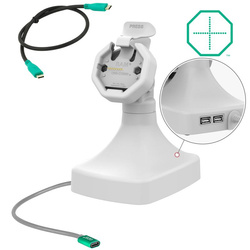 GDS® Uni-Conn™ Powered Tilt &amp; Swivel Dock с USB-C + Data - серый