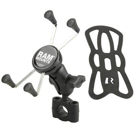 Большое крепление для телефона RAM® X-Grip® со средней рейкой Torque™ — короткий кронштейн