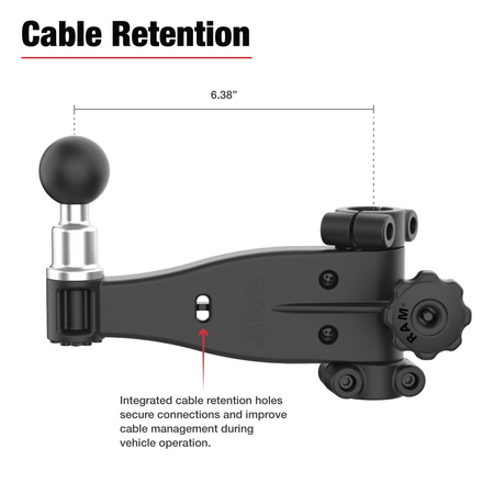 Фрикционный шарнирный рычаг RAM® с шариком Pin-Lock™ для Tough-Bar™