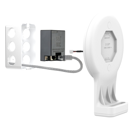 Настенная док-станция GDS® Uni-Conn™ с магнитным приемником и PoE - серый