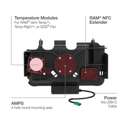 Модульная док-станция RAM® EZ-Roll'r™ с питанием от USB-C для Samsung Tab Active5 и 3