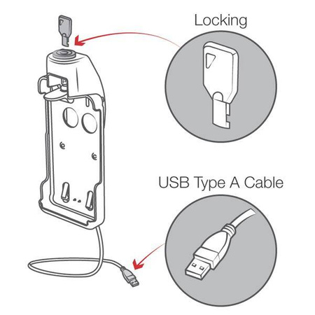 Док-станция с электроприводом RAM® EZ-Roll'r™ для Sonim XP5s