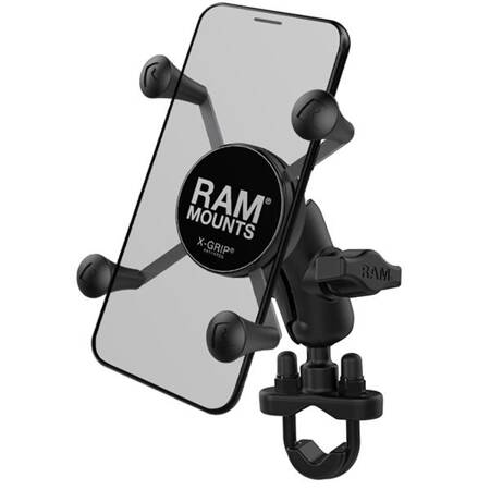Крепление для телефона RAM® X-Grip® с основанием на U-образном болте на руле — короткое