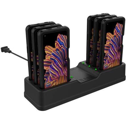 6-портовая зарядная док-станция RAM® для Samsung XCover Pro с OtterBox uniVERSE